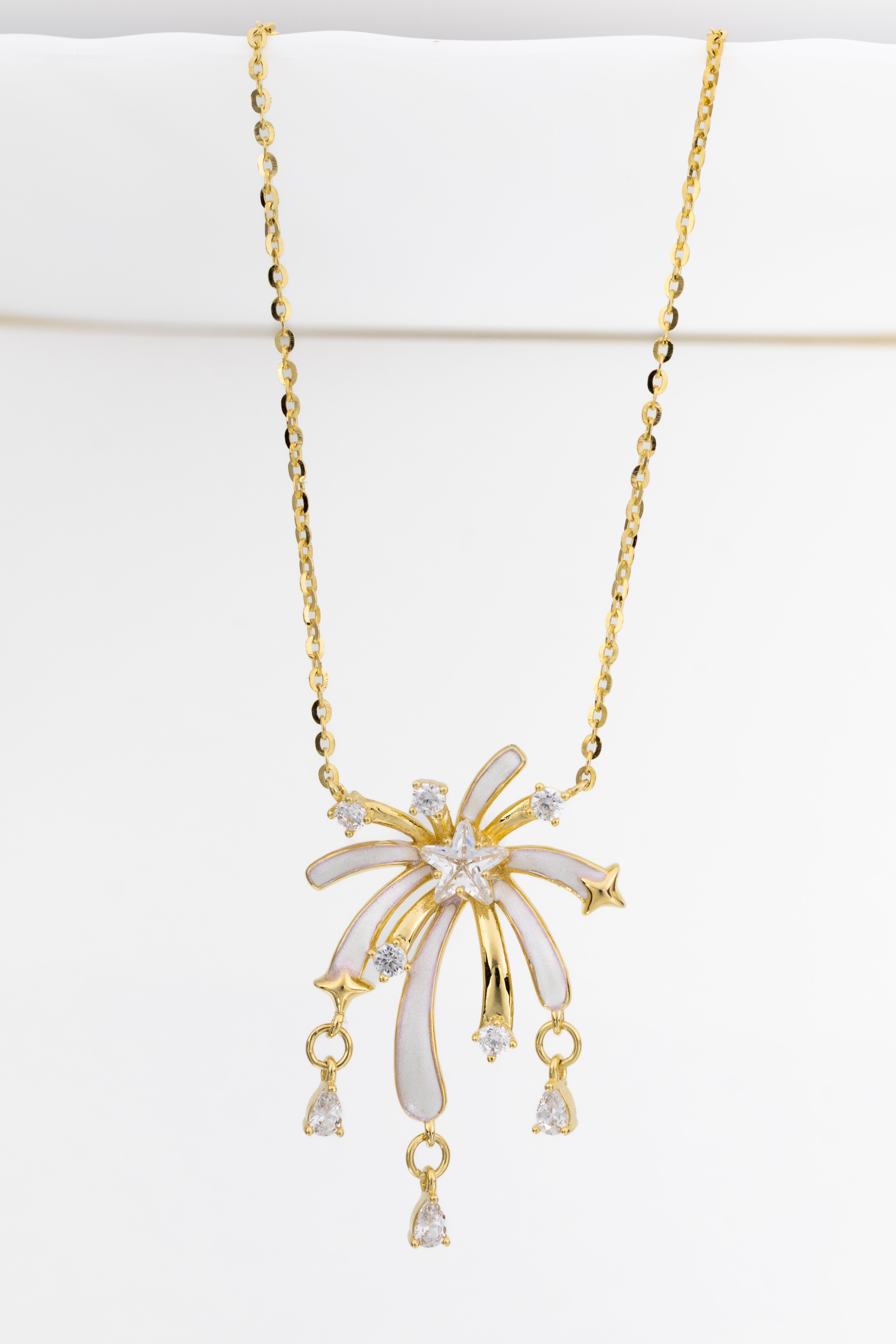 Starfall Enamel Drop Necklace