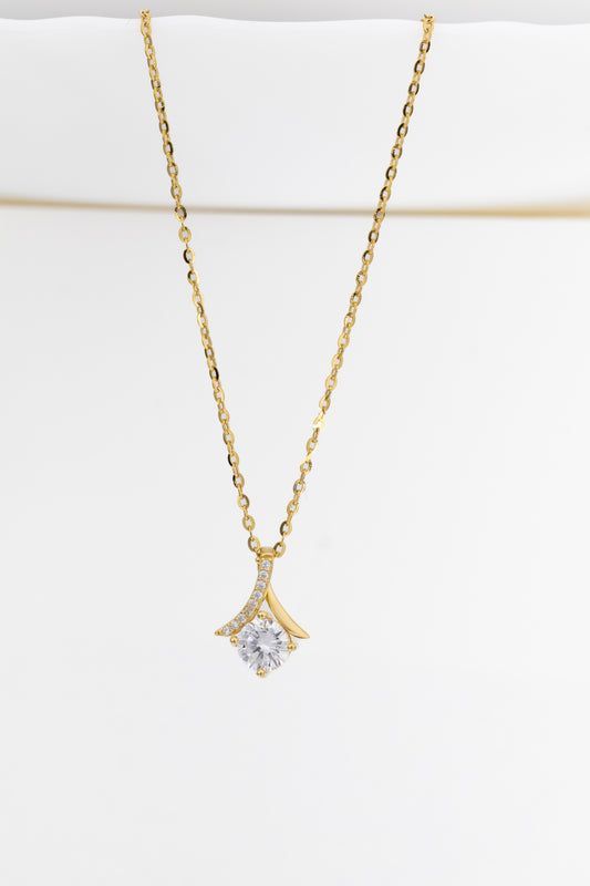 Solitaire Glow Swirl Necklace