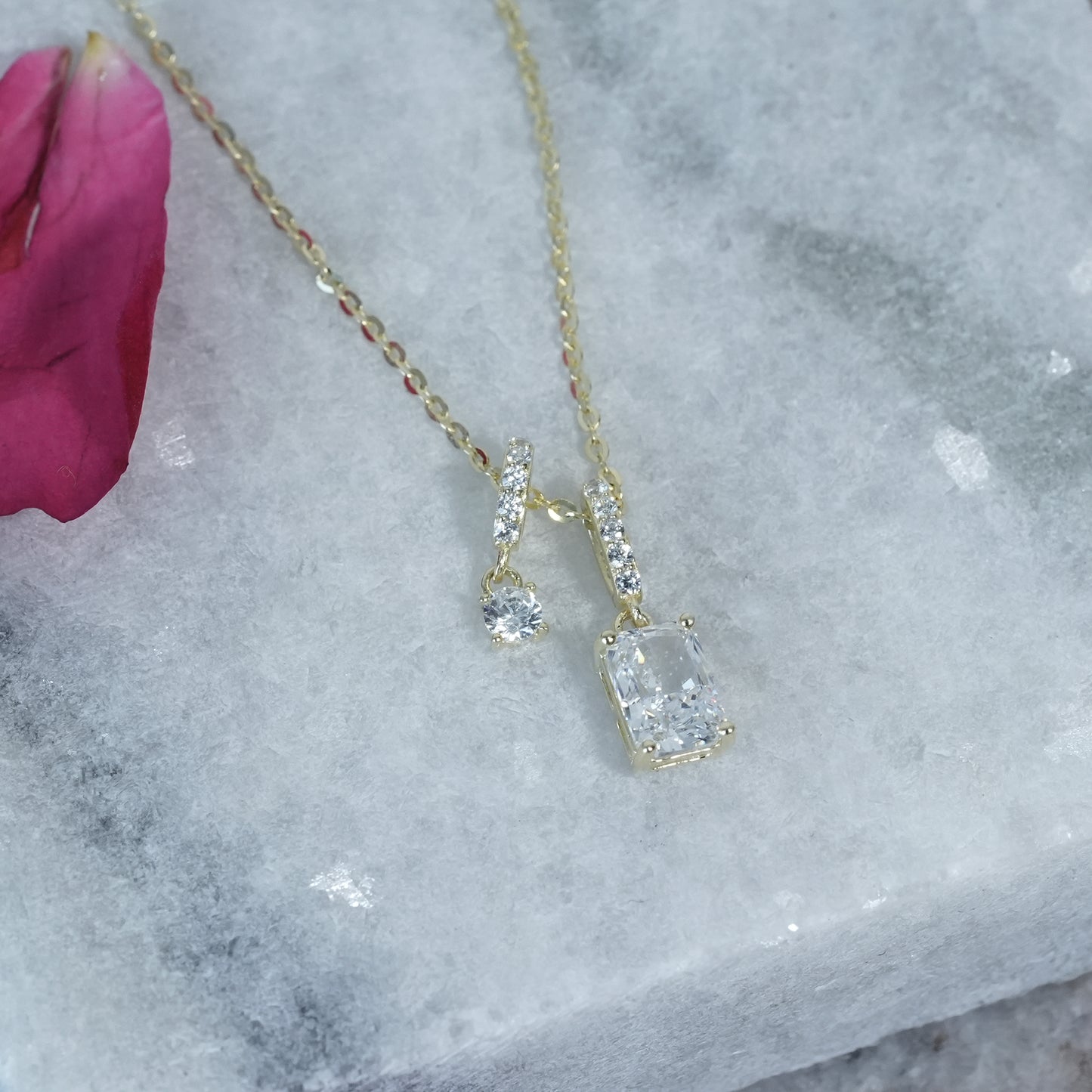 Statement Double Drop Necklace