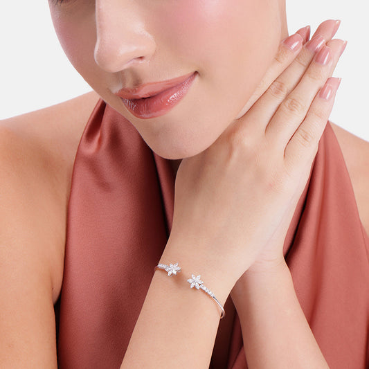 Star Bloom Crystal Cuff Bracelet