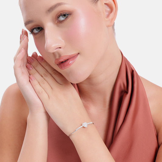 Heart-Motif Open Cuff
