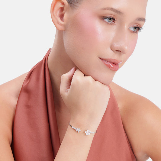 Twin Blossom Open Cuff