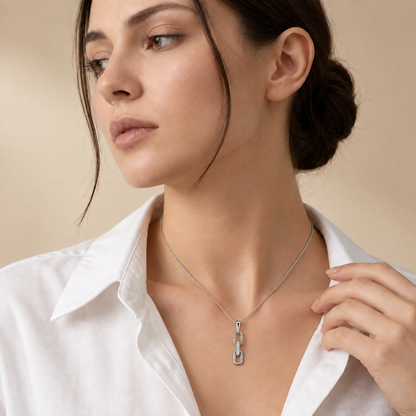 Interlock Silver Pendant