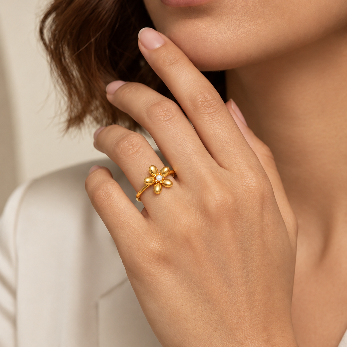 Pearl Flower Ring