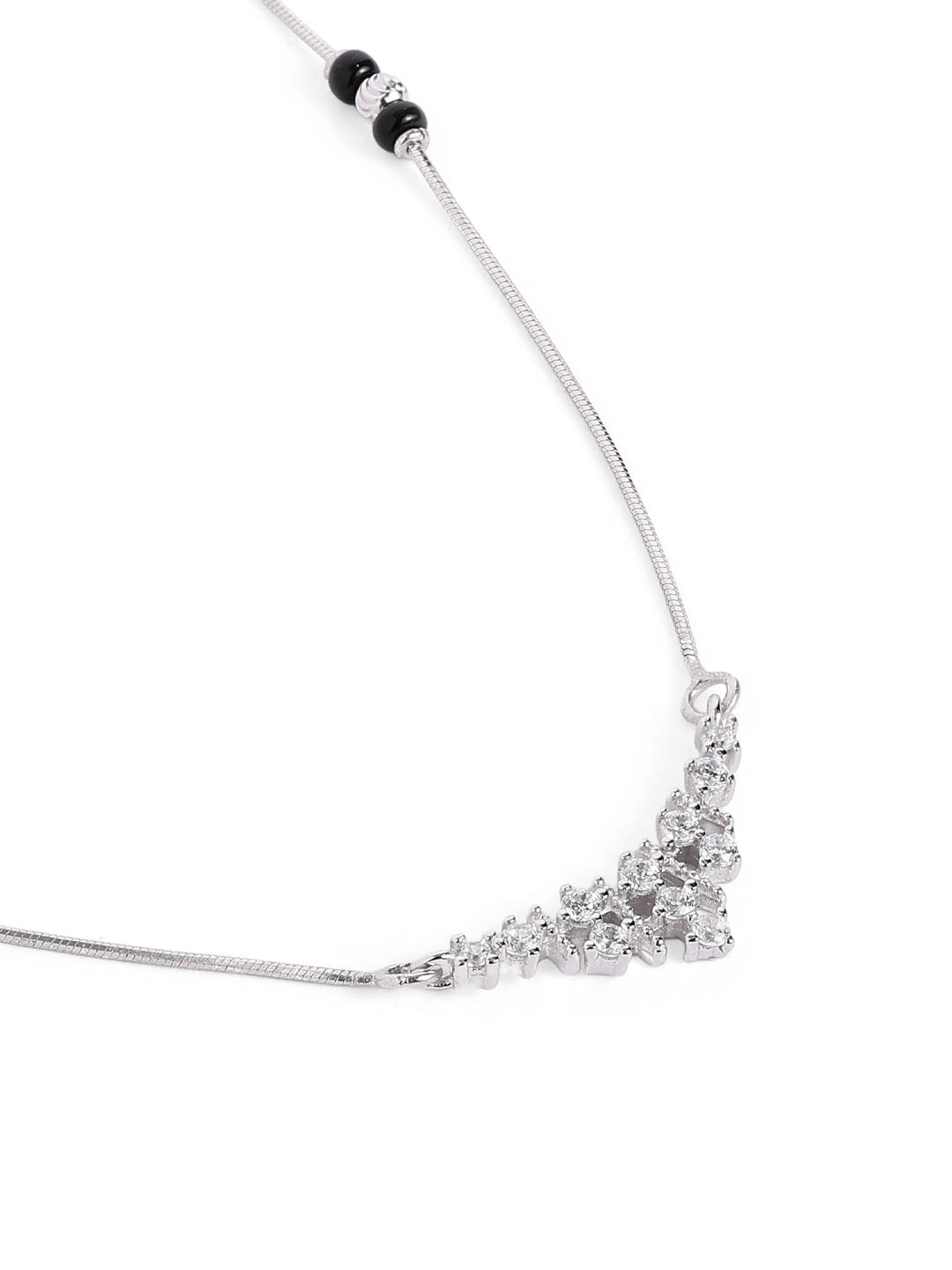 925 sterling silver mangalsutra with black beaded chain