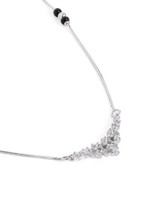 925 sterling silver mangalsutra with black beaded chain