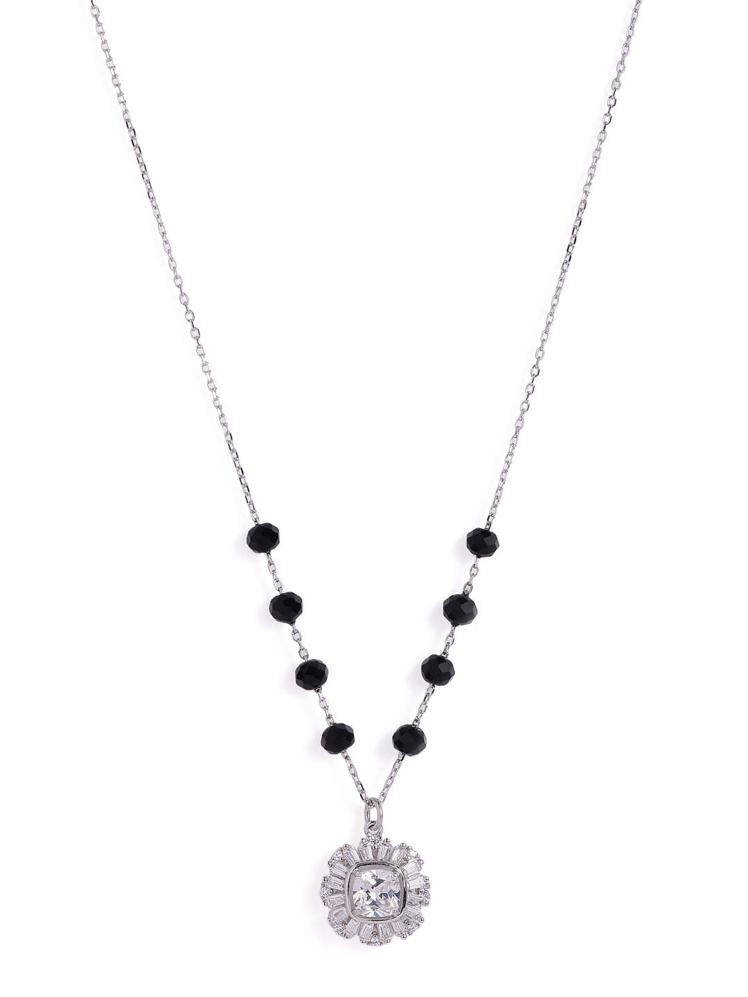 925 sterling silver mangalsutra with black beaded chain