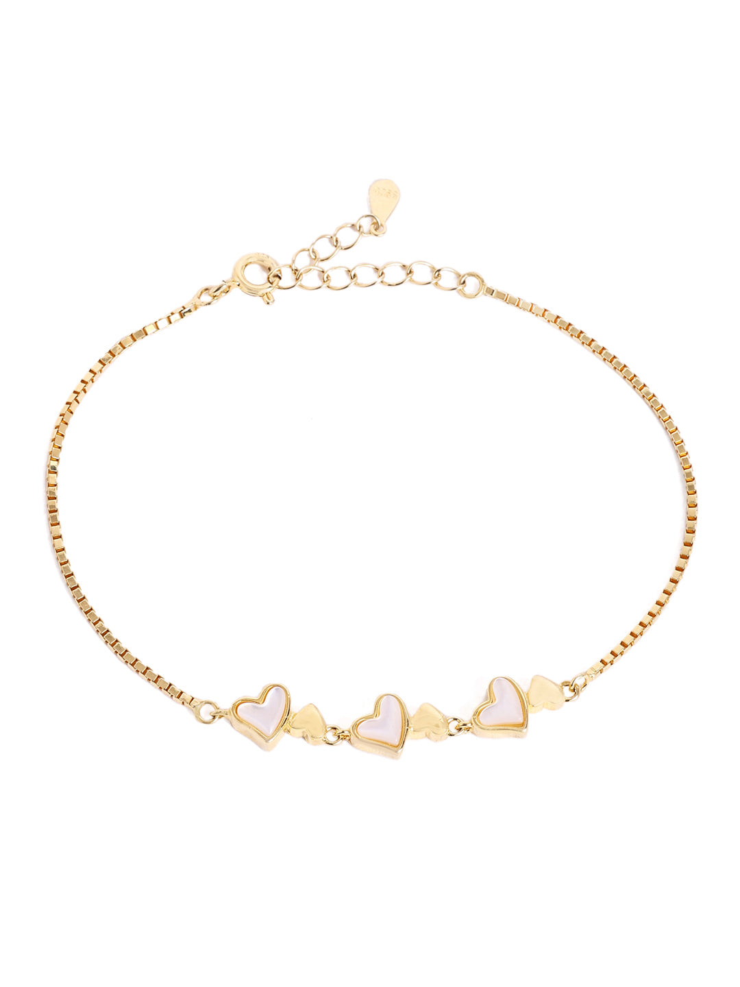 925 sterling silver gold finish bracelet 
