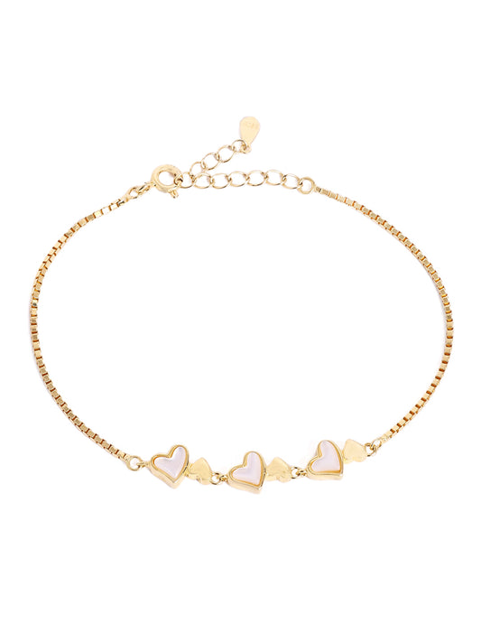 925 sterling silver gold finish bracelet 