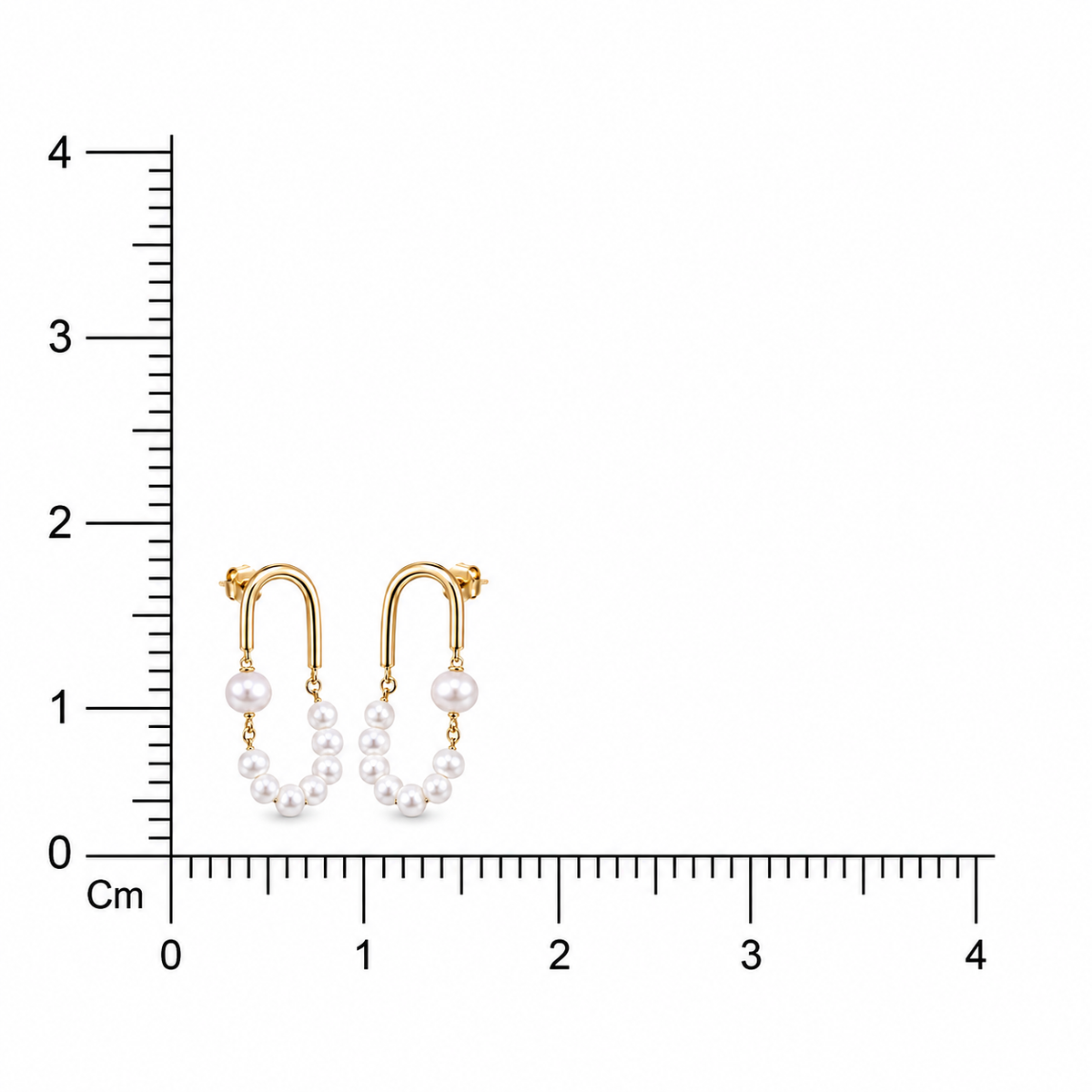 Elegant Gold-Finish Pearl Earrings