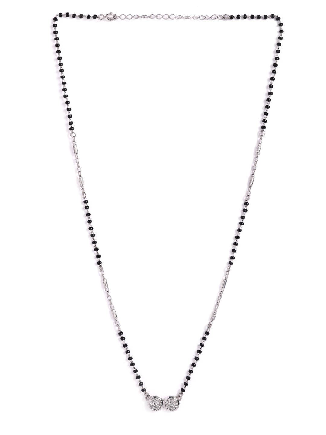 925 sterling silver mangalsutra with black beaded chain