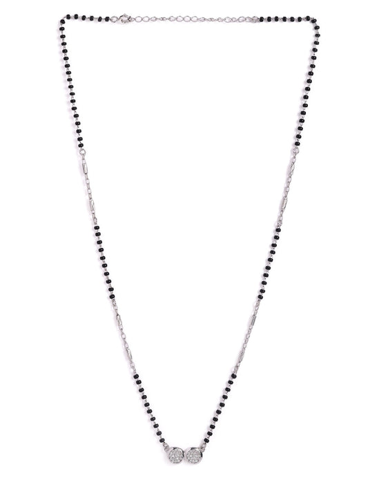 925 sterling silver mangalsutra with black beaded chain