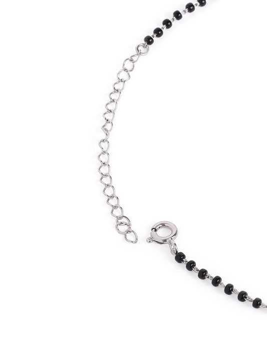 925 sterling silver mangalsutra with black beaded chain