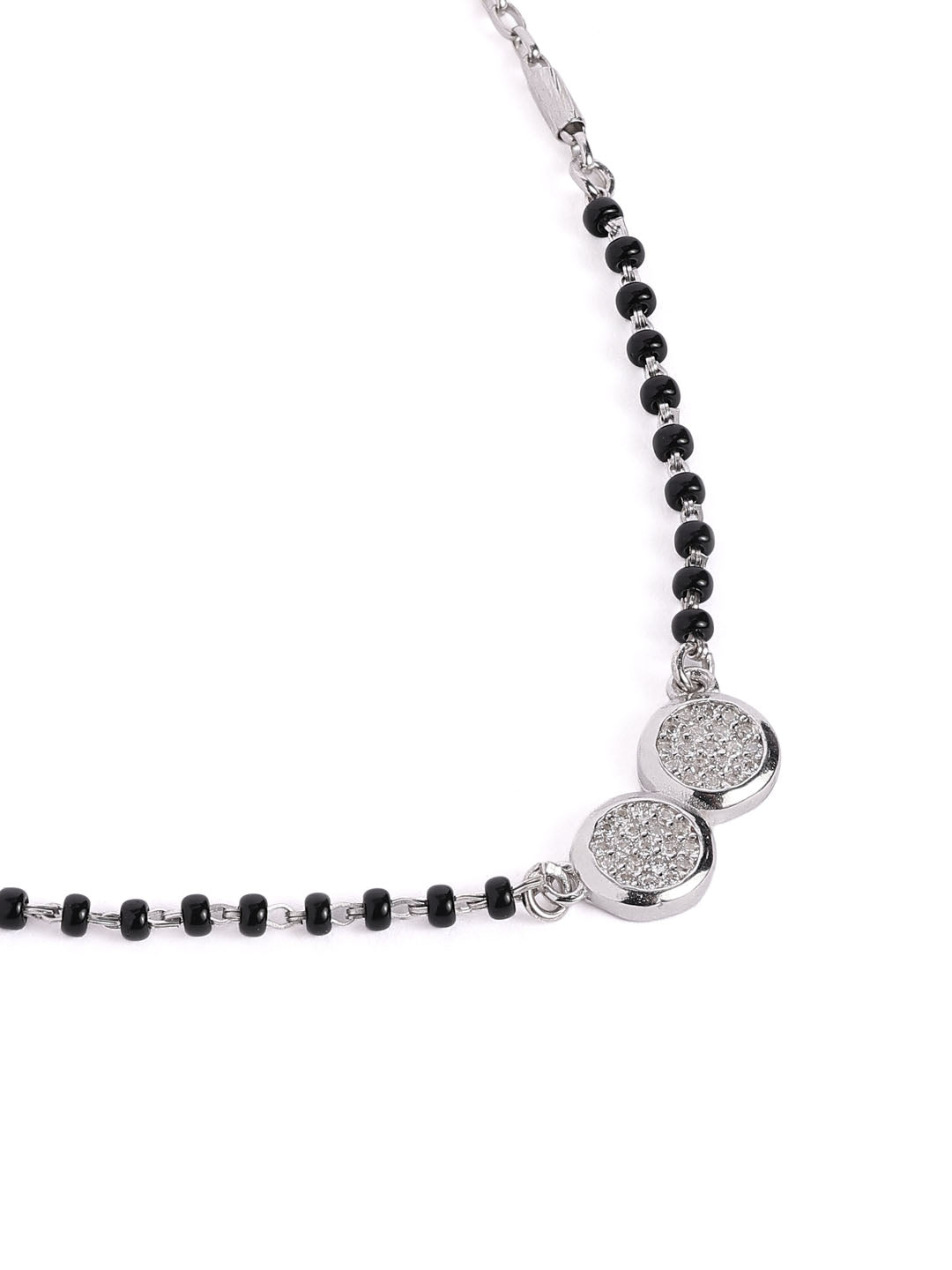 925 sterling silver mangalsutra with black beaded chain