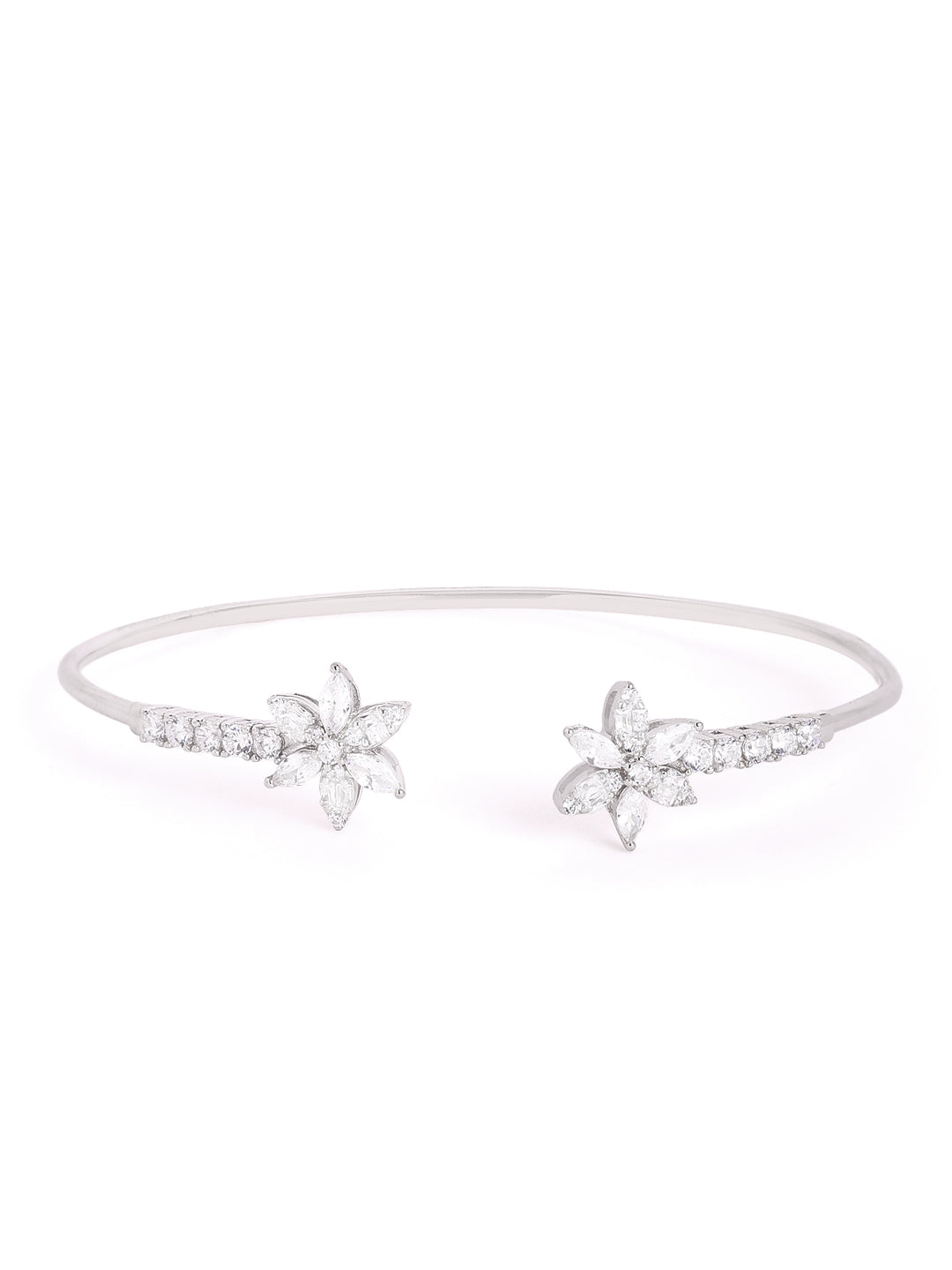 925 sterling silver star bloom Cuff bracelet