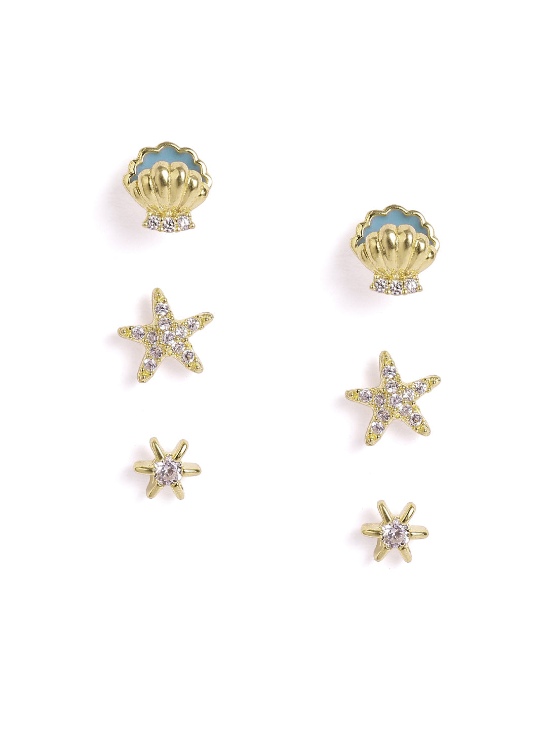 925 sterling silver set of 3 earrings