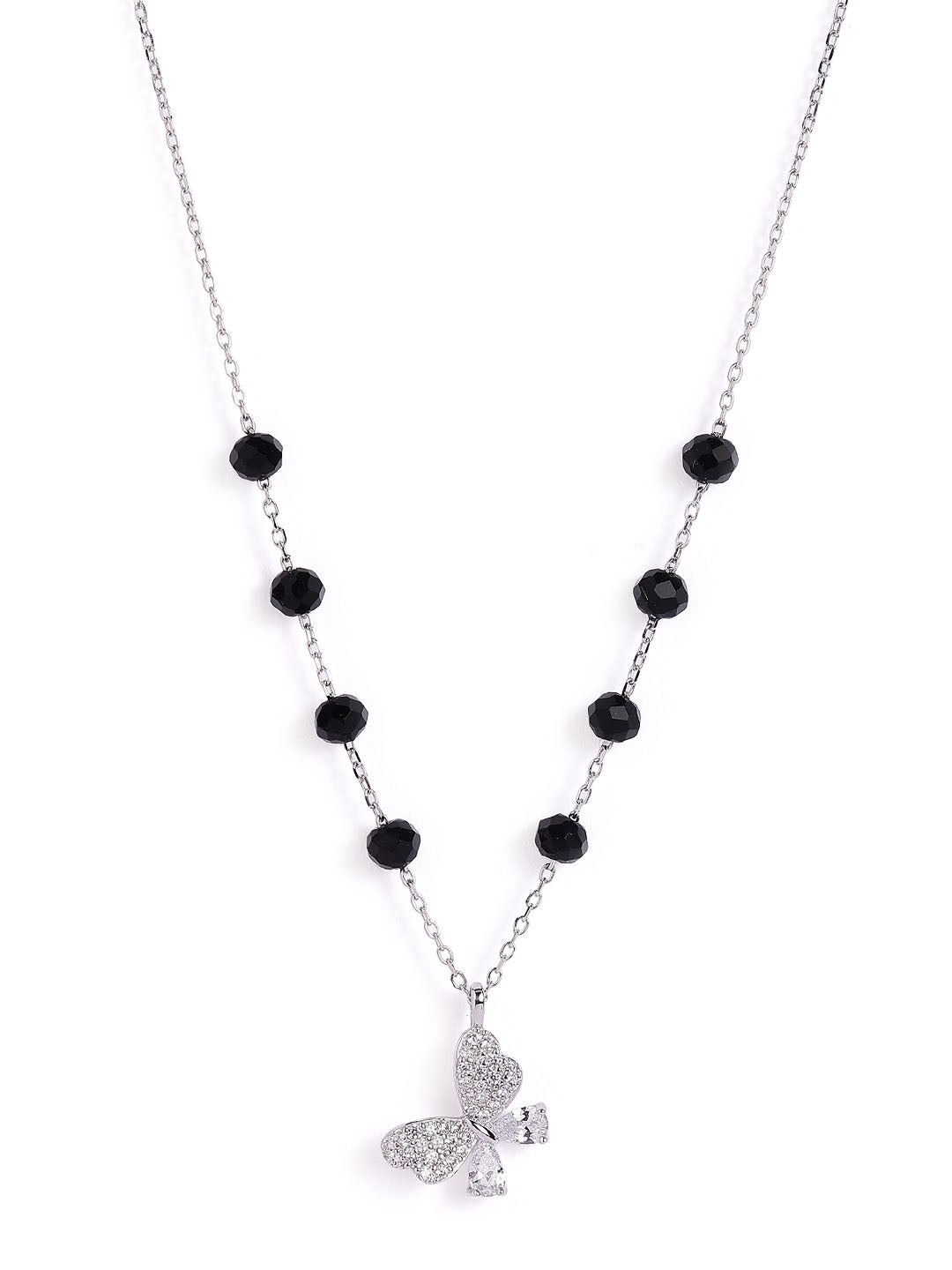 925 sterling silver mangalsutra with black beaded chain