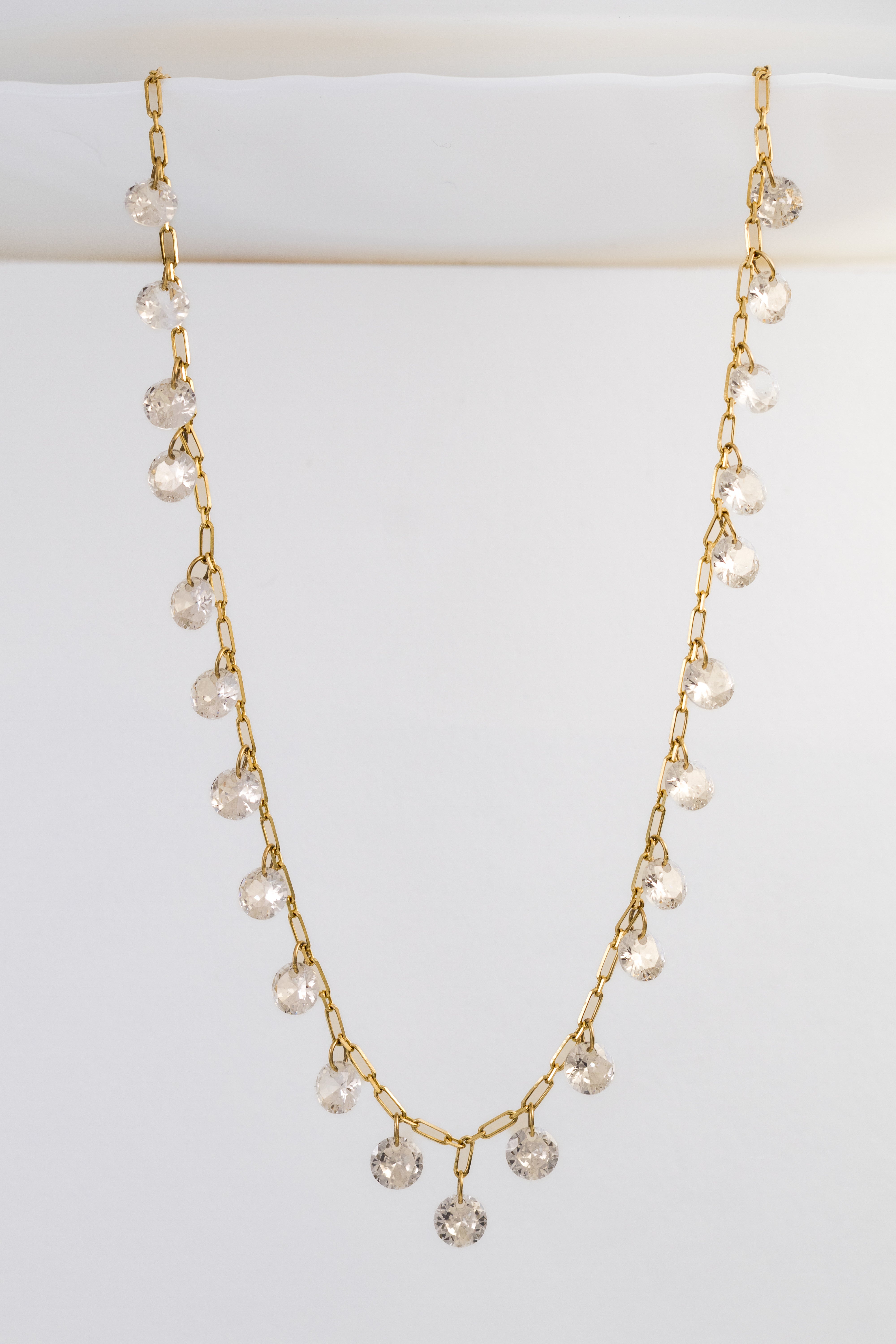 LuxeLink Crystal Charm Necklace