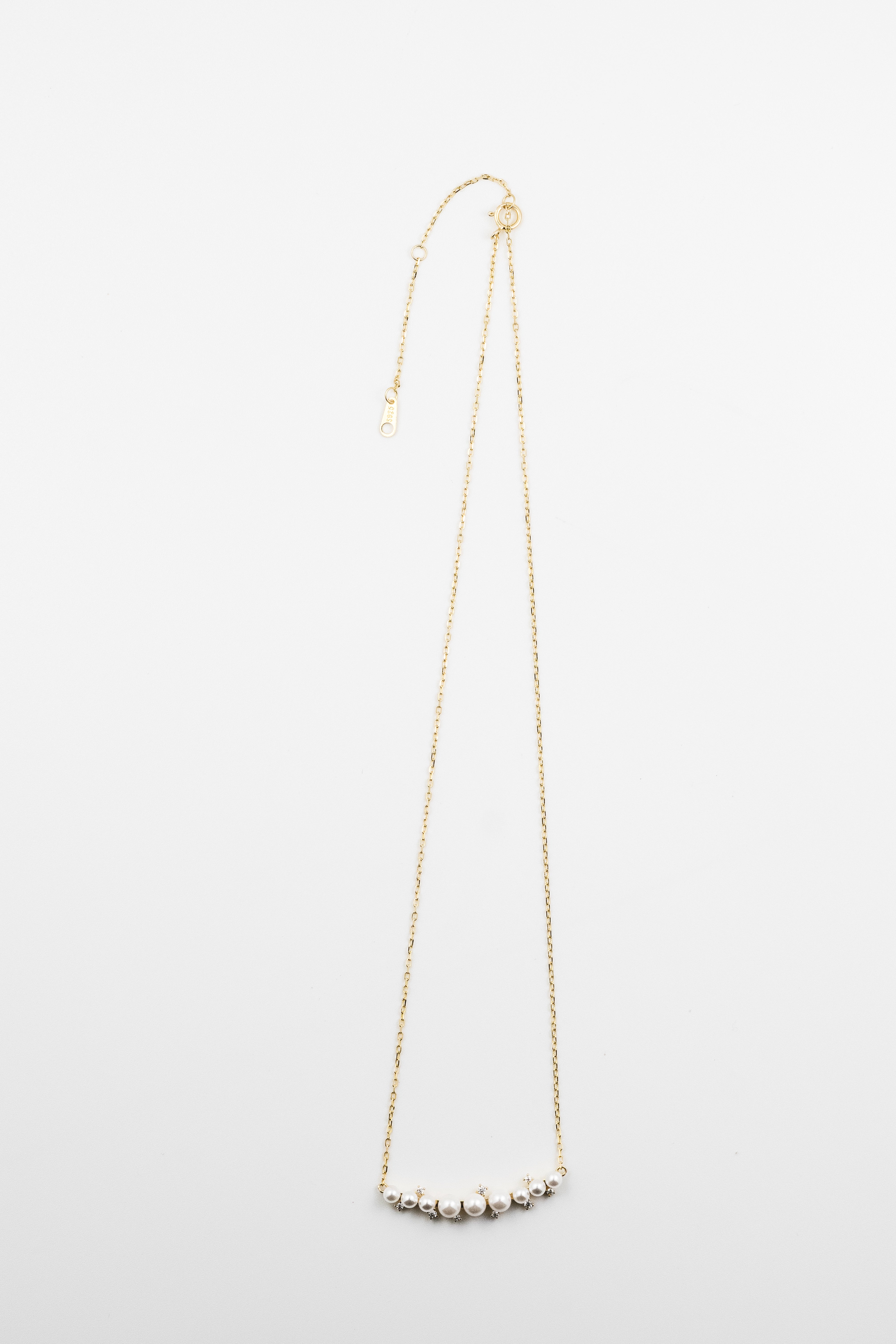 Pearl & Spark Curve Necklace