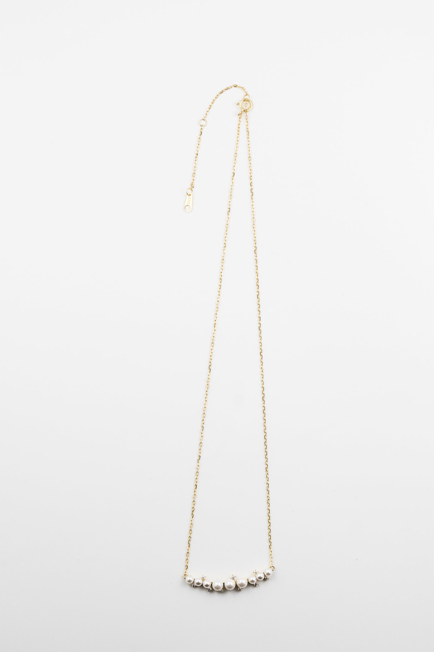 Pearl & Spark Curve Necklace