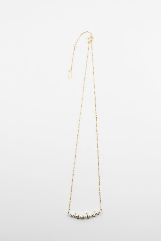Pearl & Spark Curve Necklace