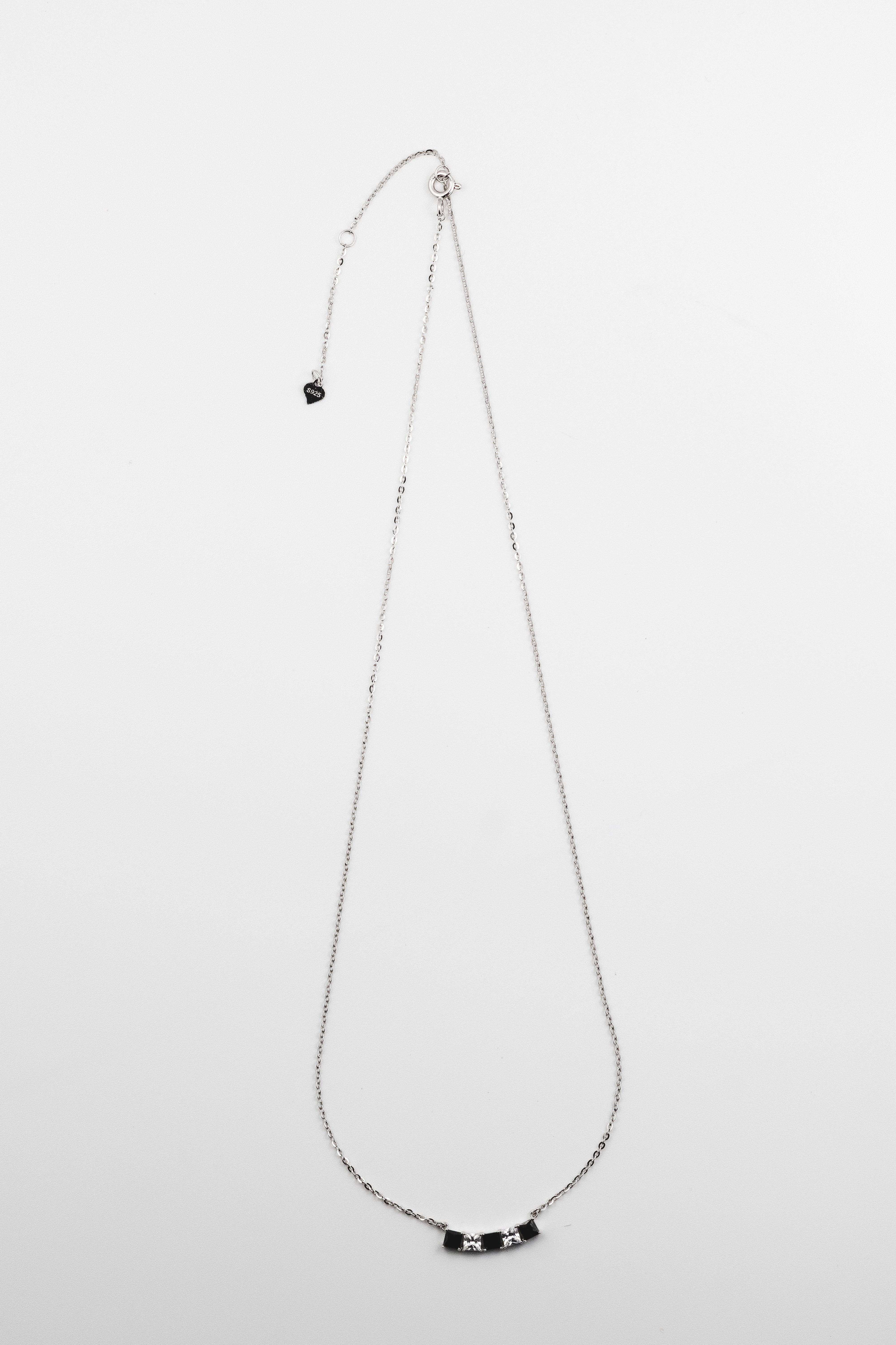 Midnight Prism Five-Stone Bar Necklace