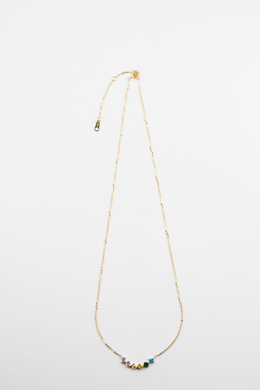 Rainbow Row Square Necklace
