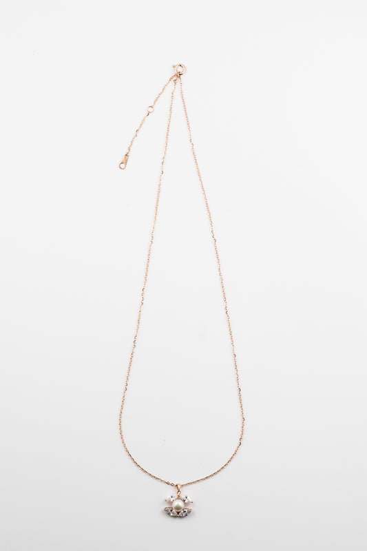 Rose Pearl Petal Necklace
