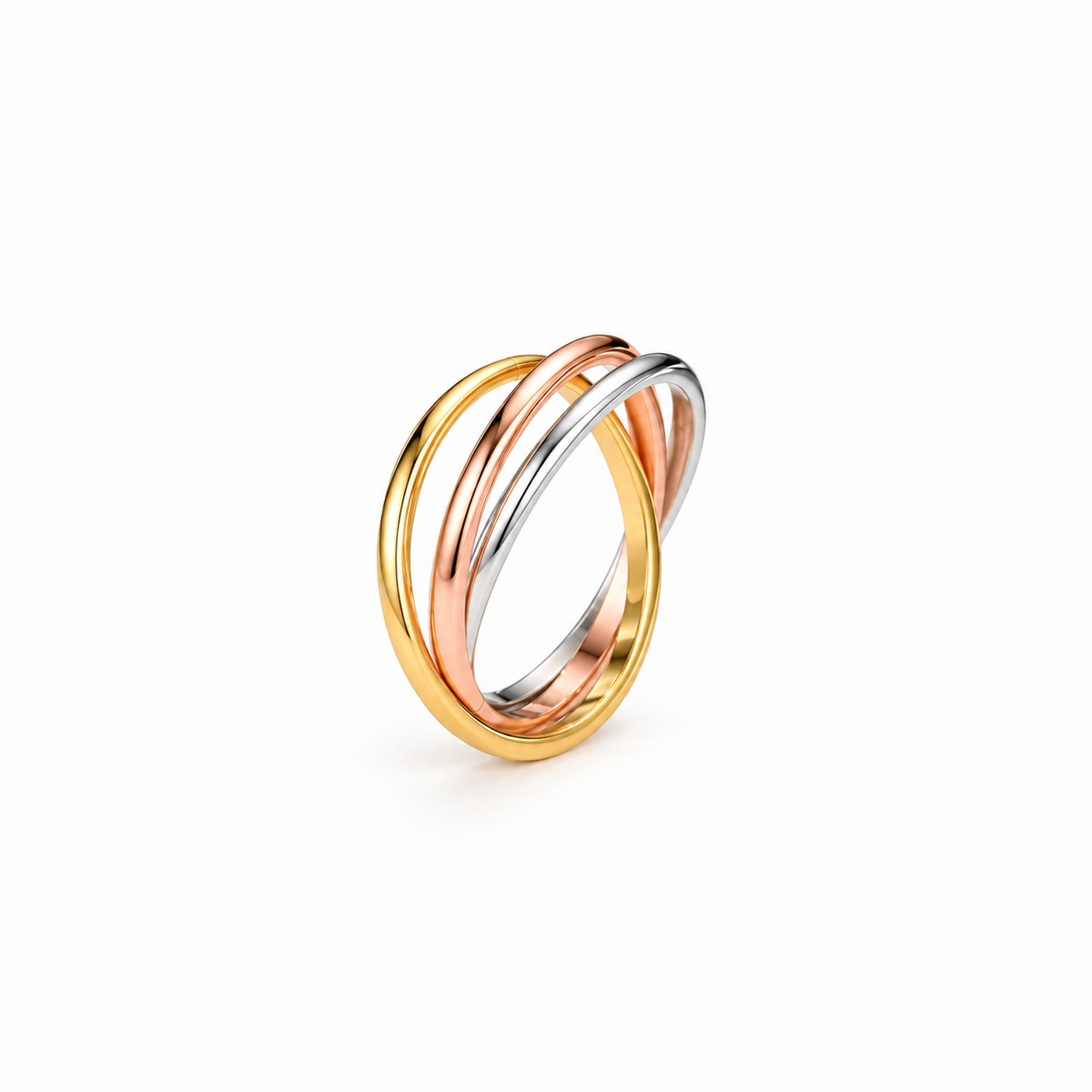 Tricolor Ring Set