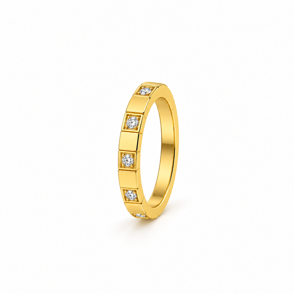 Crystal Block Ring