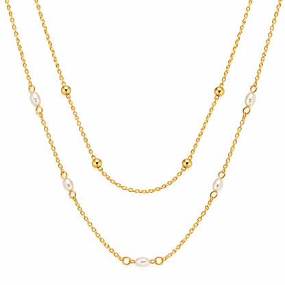 Pearl Duo Layer Necklace