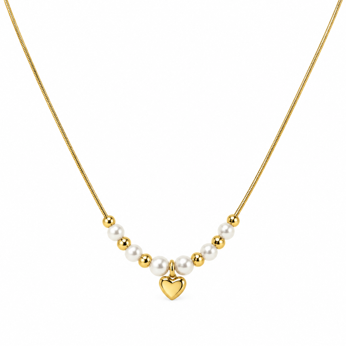 Pearl Grace Heart Necklace