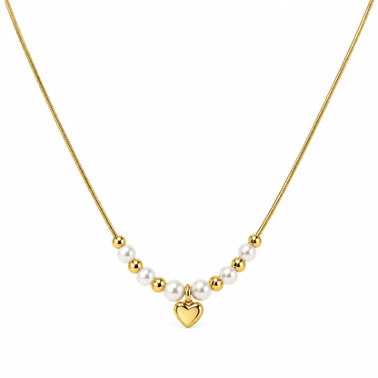 Pearl Grace Heart Necklace