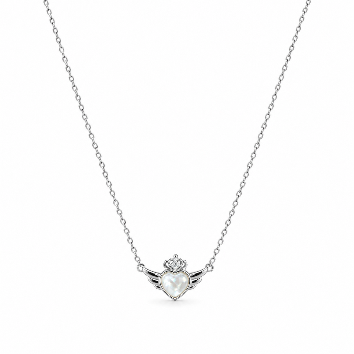 Angel Wings Heart Necklace