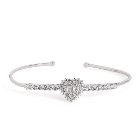 Heart-Motif Open Cuff