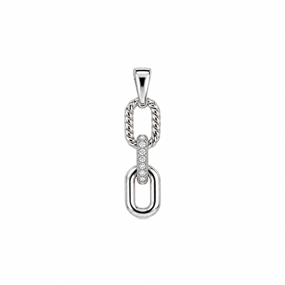 Interlock Silver Pendant
