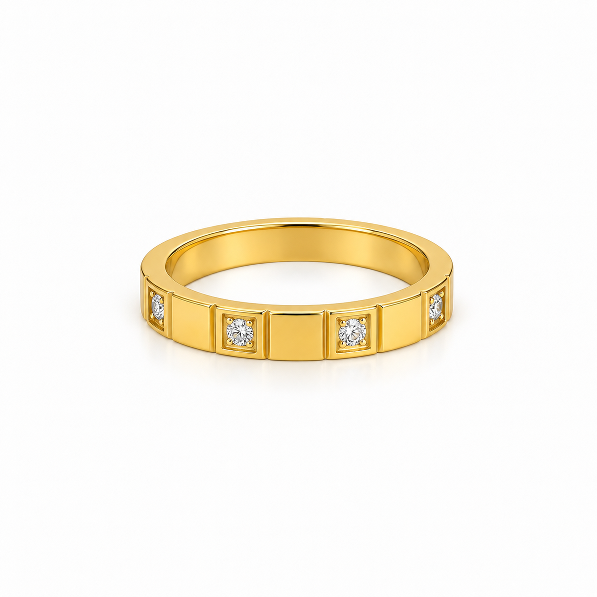 Crystal Block Ring