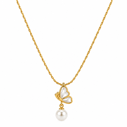 Golden Butterfly Charm Necklace