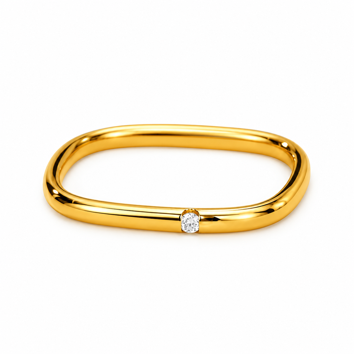 Square Solitaire Ring