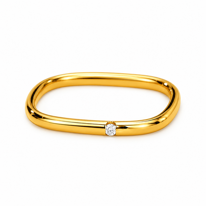 Square Solitaire Ring