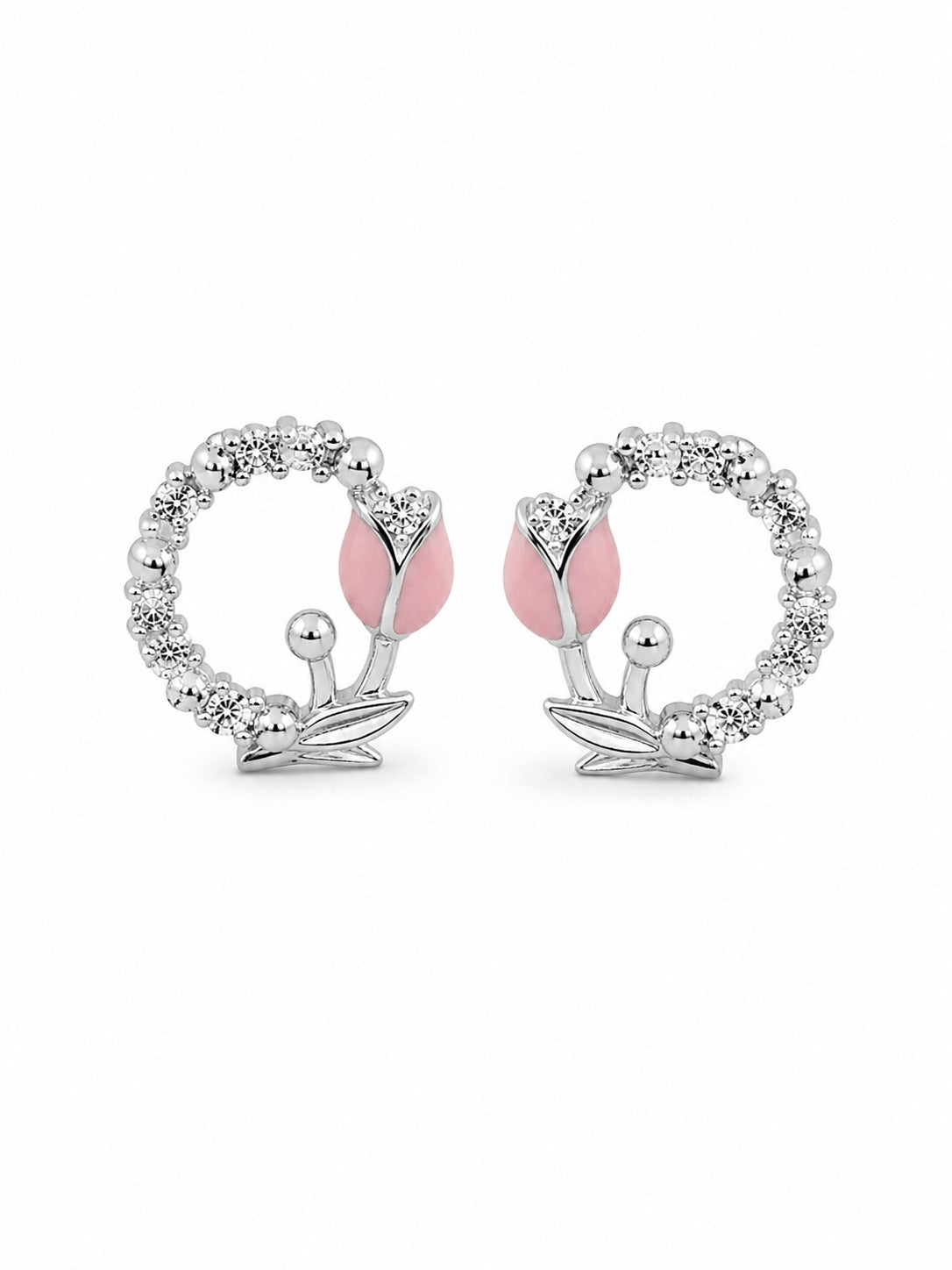 Blush Tulip Bloom Studs