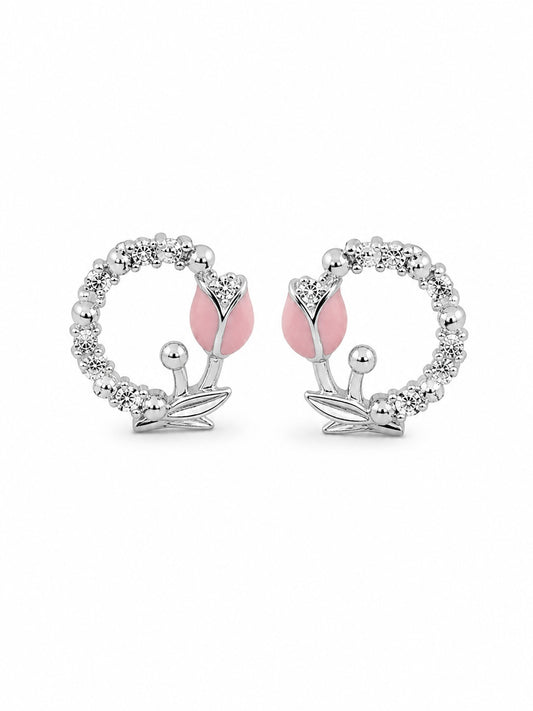 Blush Tulip Bloom Studs