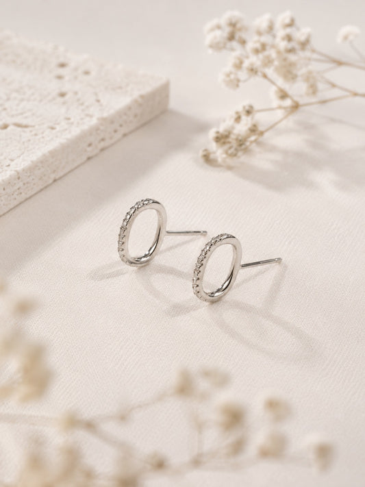 925 Silver Oval Studs