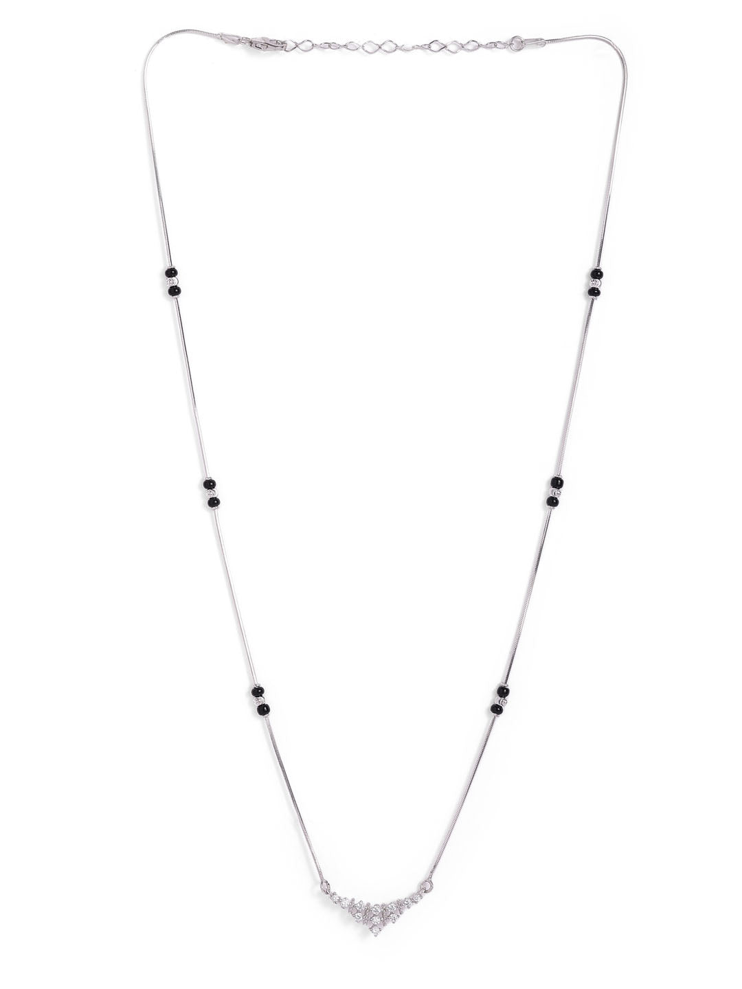 925 sterling silver mangalsutra with black beaded chain

