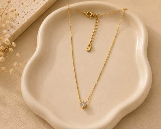 Demi Fine Classic Solitaire Necklace
