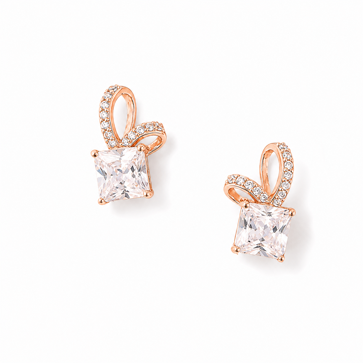 925 Silver Blush Bow Sparkle Jewelry Set