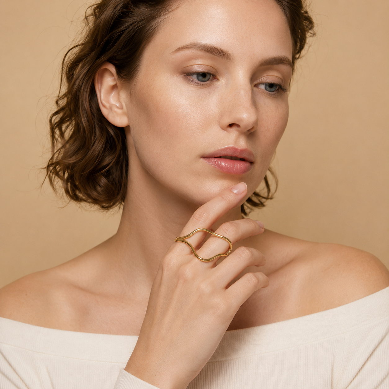Demi Fine Organic Wave Ring
