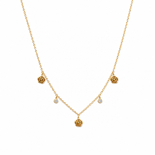 Golden Bloom Station Necklace