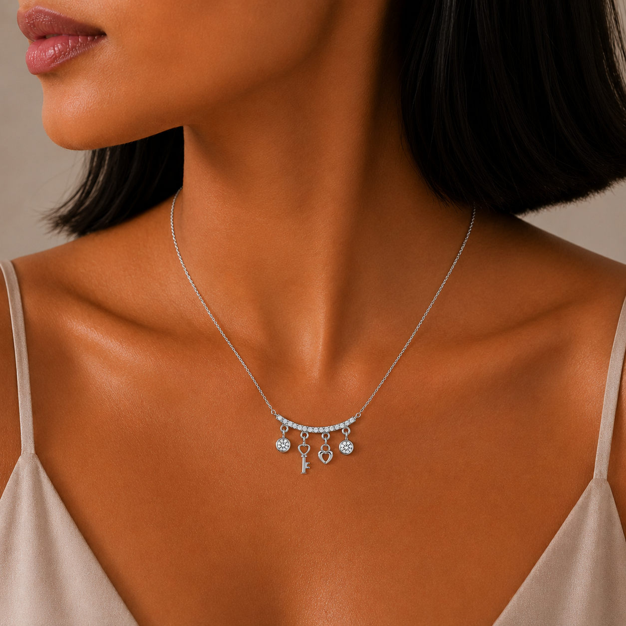 Silver Lucky Charm Necklace