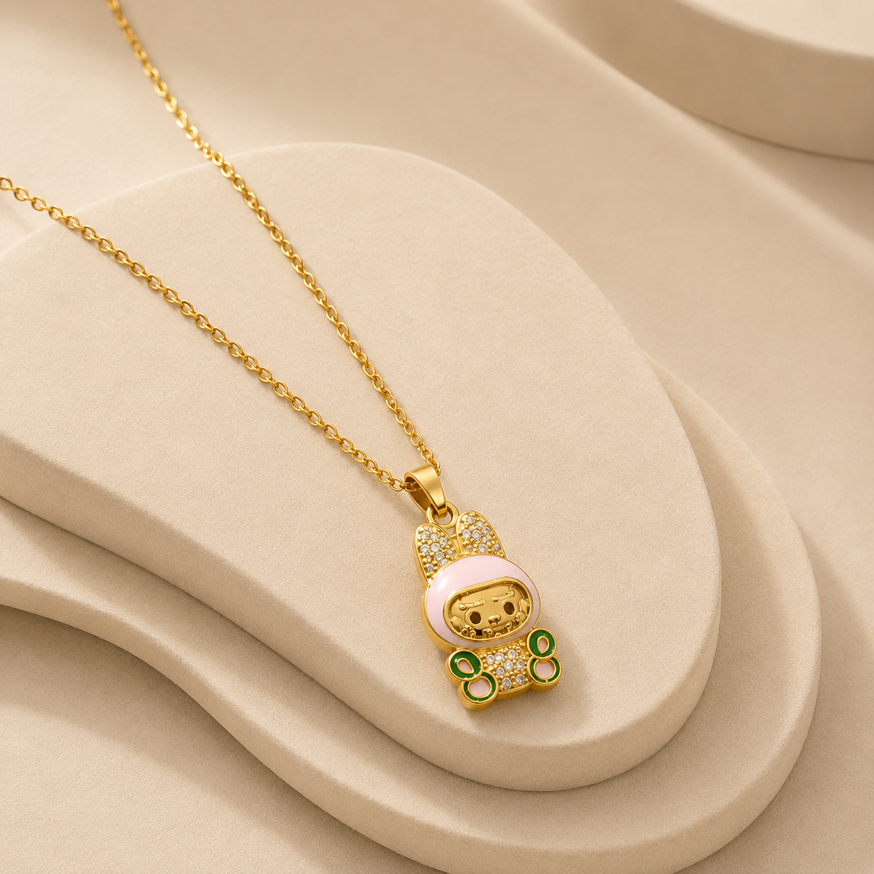 Demi Fine Bunny Charm Pendant Necklace